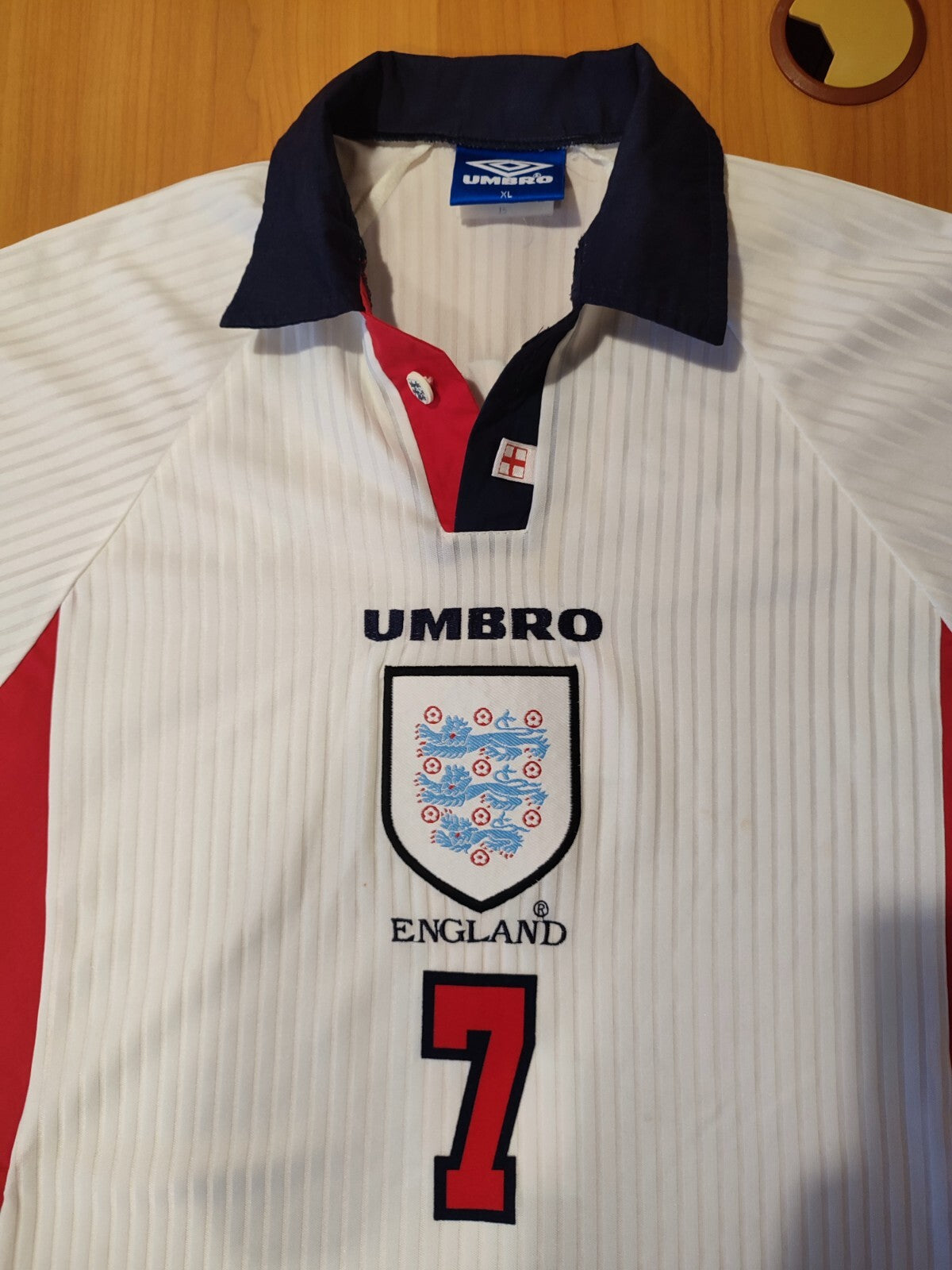 England 1997 1998 1999 home Sz XL Umbro shirt jersey football soccer kit Beckhem