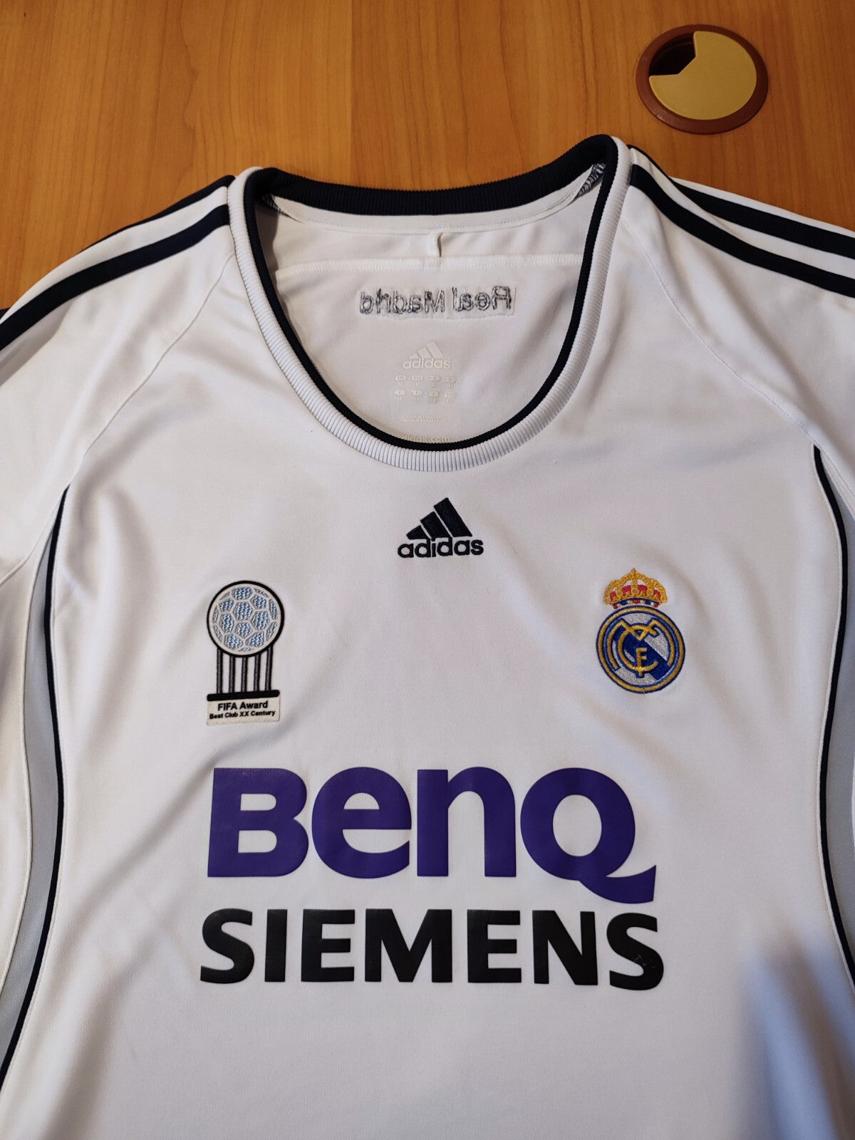 Women Real Madrid 2006 2007 home Size L Adidas shirts jersey football kit trikot