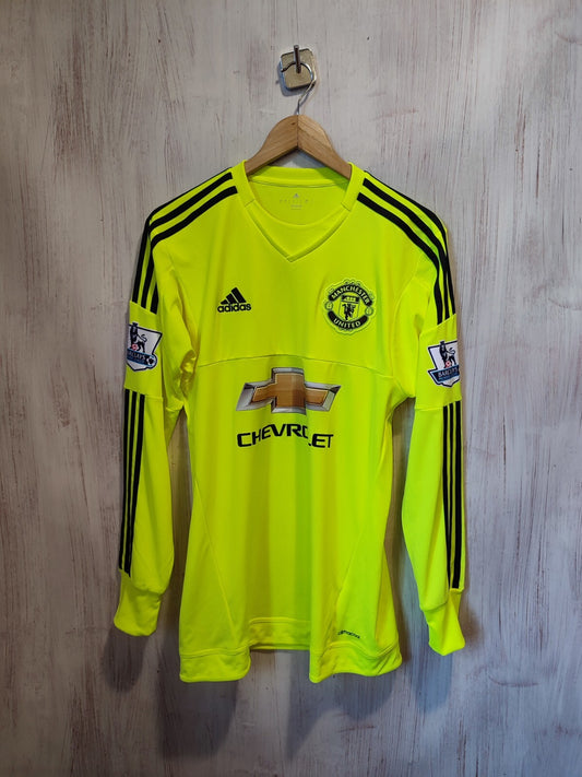 Manchester United 2015 2016 goalkeeper Sz S shirt jersey soccer GK David de Gea