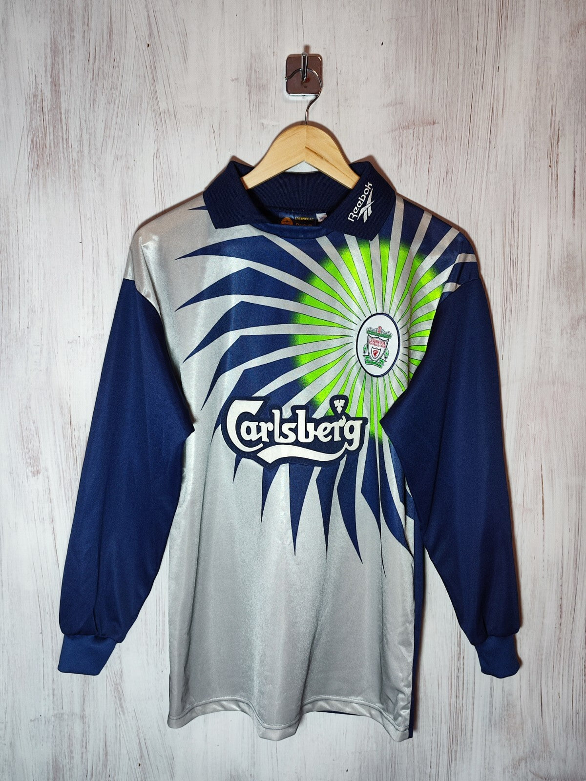 FC Liverpool 1998 1999 goalkeeper Size S shirt jersey soccer football GK 34/36"