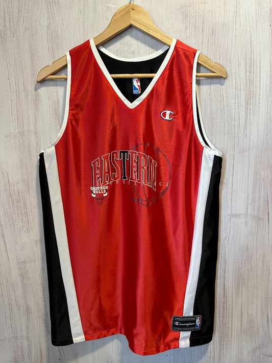 REVERSIBLE Chicago Bulls Size S Champion basketball shirt jersey kit Eastern tee