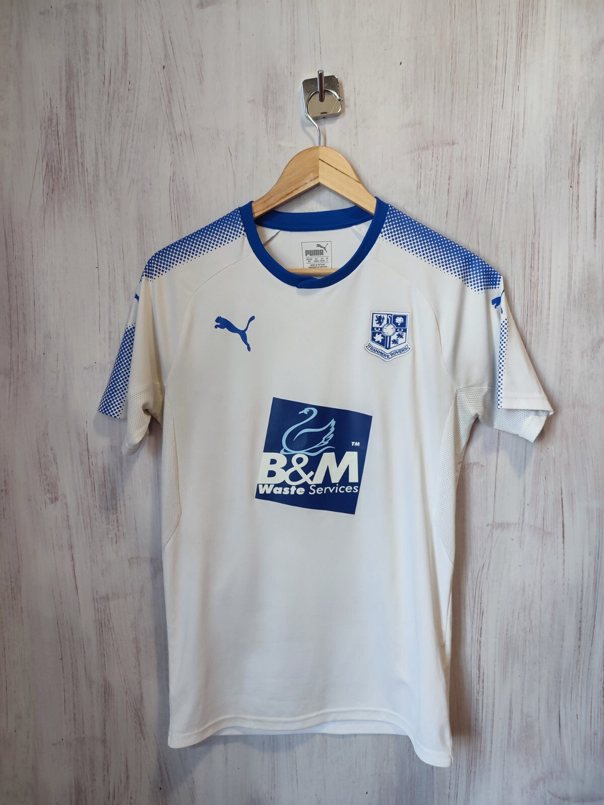 Tranmere Rovers FC 2017 2018 home Sz S Puma soccer shirt jersey football kit tee