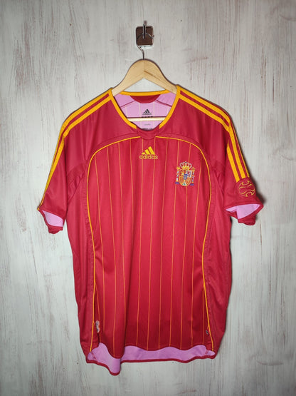 Spain 2006 2007 home Size L Adidas shirt jersey maillot football soccer kit tee