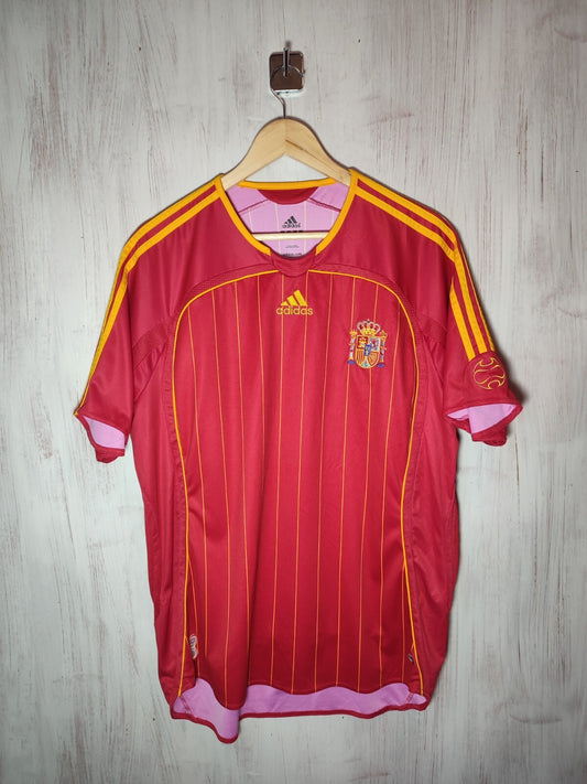 Spain 2006 2007 home Size L Adidas shirt jersey maillot football soccer kit tee