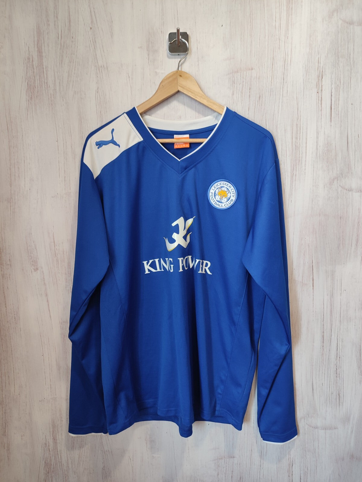 Leicester City 2012 2013 home Size 2XL shirt jersey soccer football kit L/S XXL