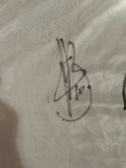SIGNED kids Manchester United 1998 1999 away shirt jersey kit soccer football