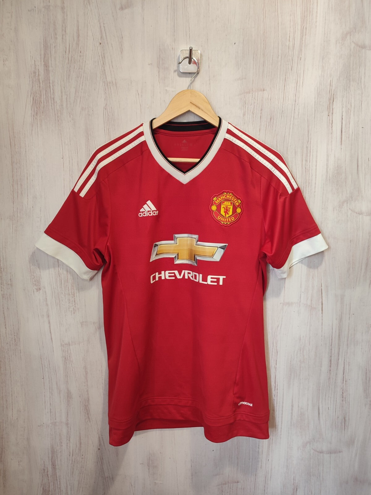 Manchester United 2015 2016 home Size M Adidas soccer shirt jersey football kit