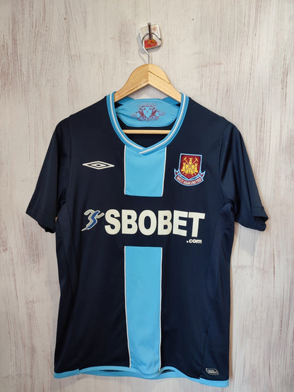 West Ham United 2009 2010 away Siz M Umbro football shirt jersey soccer kit tee
