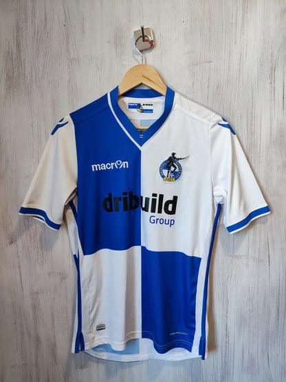 Bristol Rovers 2016 2017 home Size S jersey soccer football shirt kit tee Macron