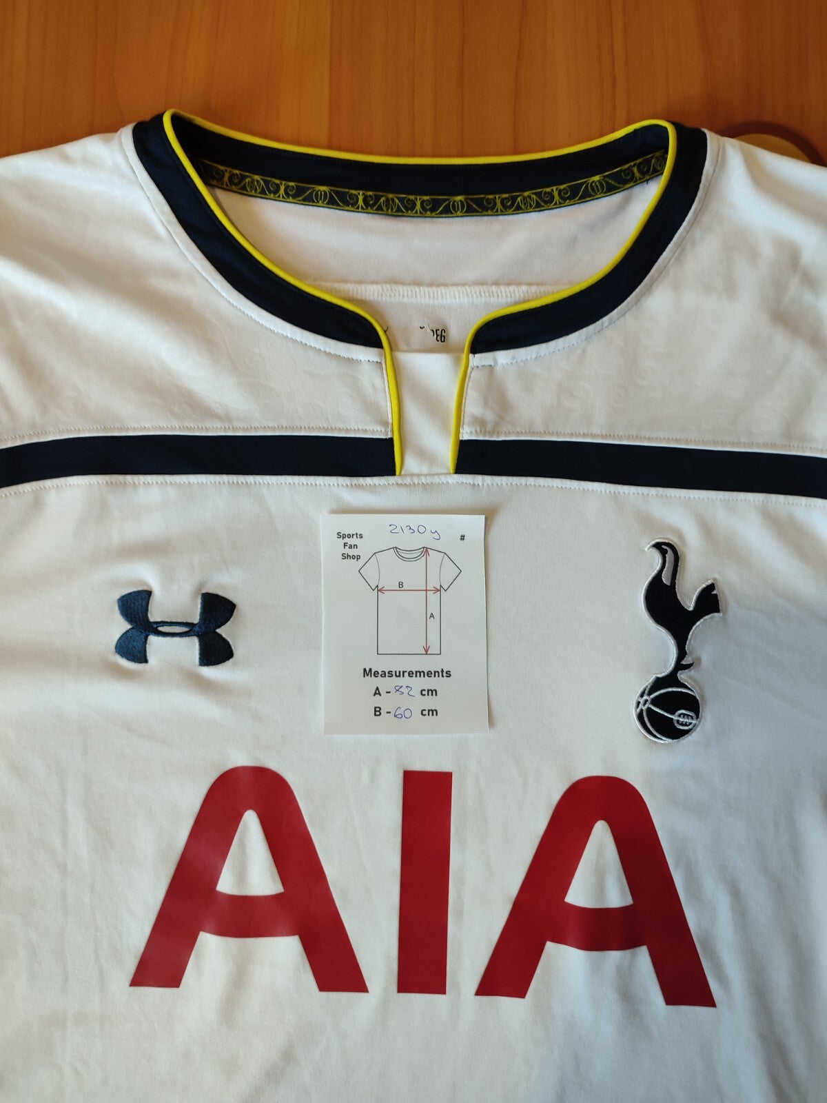 Tottenham Hotspur 2014 2015 home Size XL Under Armour Spurs shirt jersey maillot