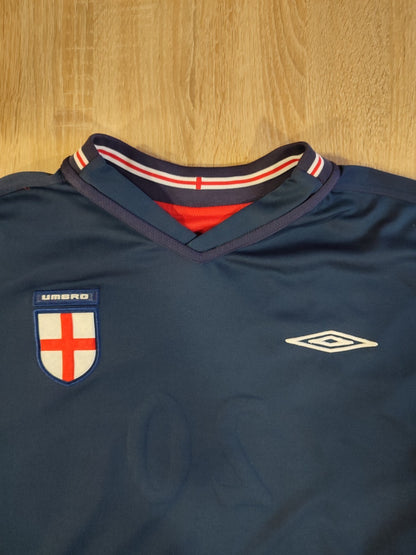 England 2002 2003 2004 #20 Vassell Away Sz XL REVERSIBLE Umbro shirt jersey kit