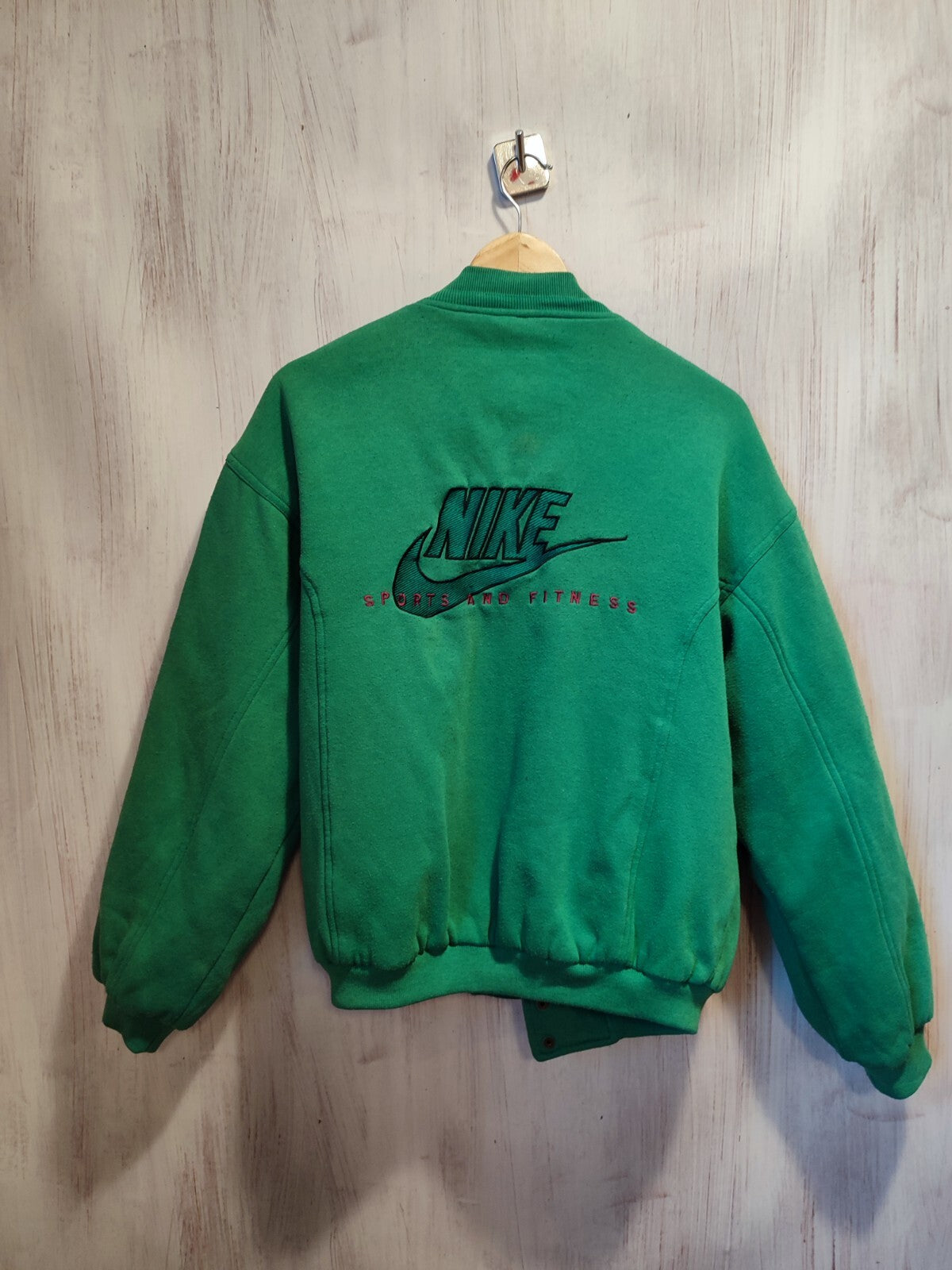 Nike Size S jacket sweater sweatshirt Hoodie Green Zip Top training