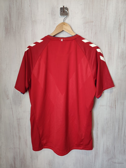 Denmark 2018 2019 home Sz M Hummel shirt jersey football soccer maillot kit tee