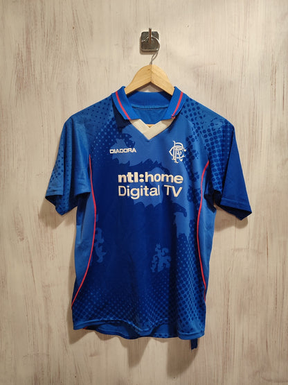 Glasgow Rangers 2002 2003 home Sz S Diadora football shirt jersey soccer kit tee