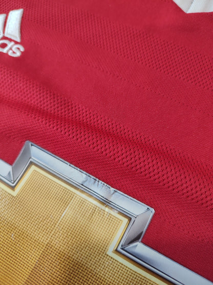 Manchester United 2015 2016 home Sz M Adidas soccer shirt jersey football kit