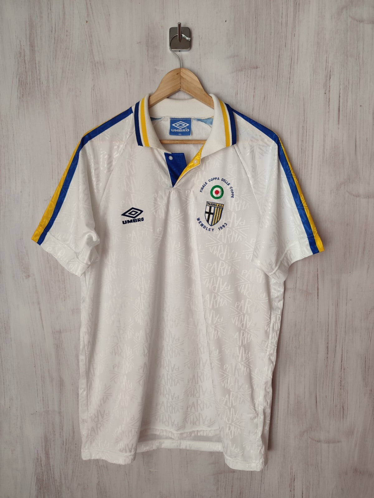 Parma Calcio 1993 Cup Winners' Cup Sz XL jersey soccer shirt football kit Umbro