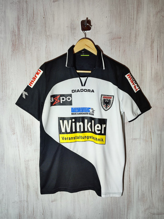 FC Aarau 2009 2010 home Size S shirt jersey soccer football kit maillot tee Lang