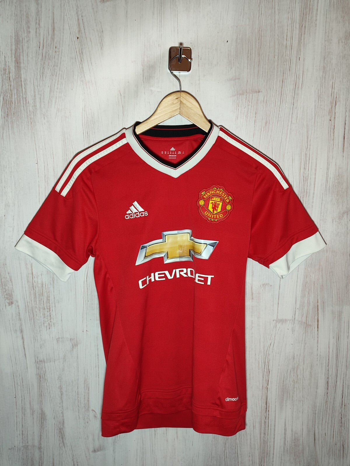 Manchester United 2015 2016 Home Size XS Adidas soccer shirt jersey football kit