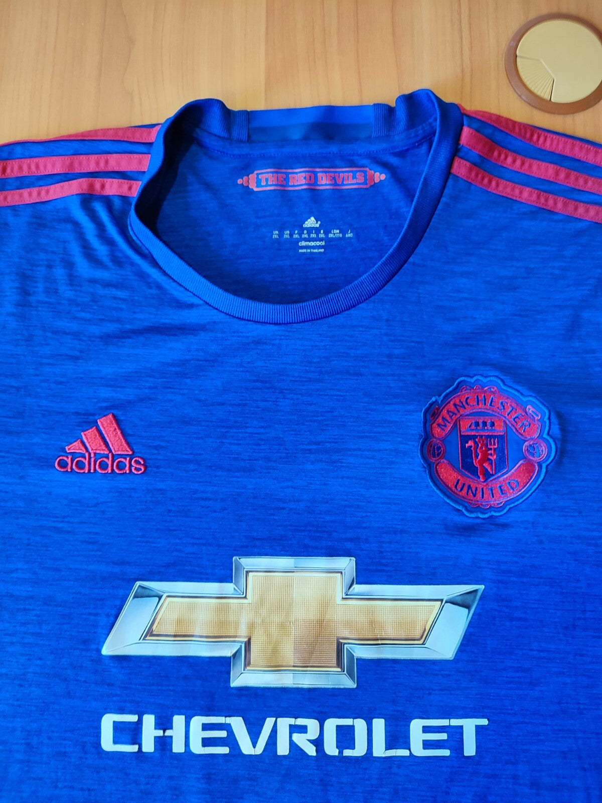 Manchester United 2016 2017 away 2XL Adidas shirt jersey football soccer kit XXL