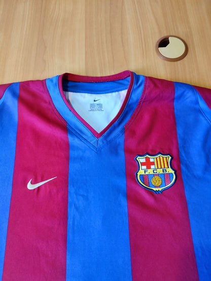 FC Barcelona 2002 2003 home Sz XL Nike shirt jersey football soccer kit Kluivert