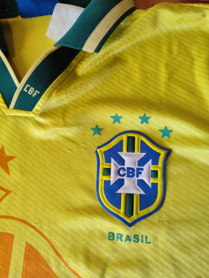 Brasil 1994 1995 1996 1997 home Sz L soccer shirt football kit Brazil jersey tee