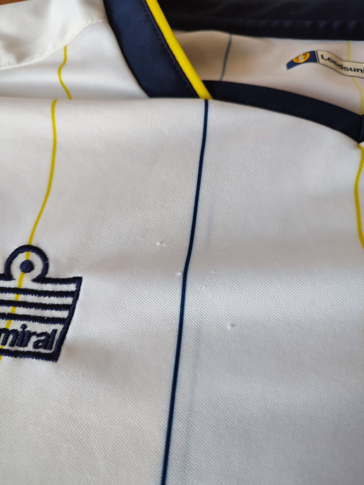 Leeds United 2005 2006 home Sz 2XL Admiral jersey shirt soccer football kit XXL