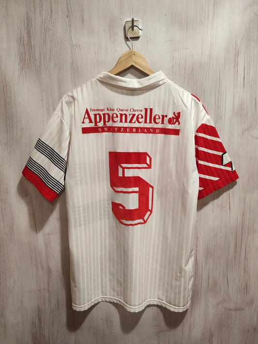 Switzerland 1990 1991 away Size L Blacky soccer shirt jersey football kit Swiss