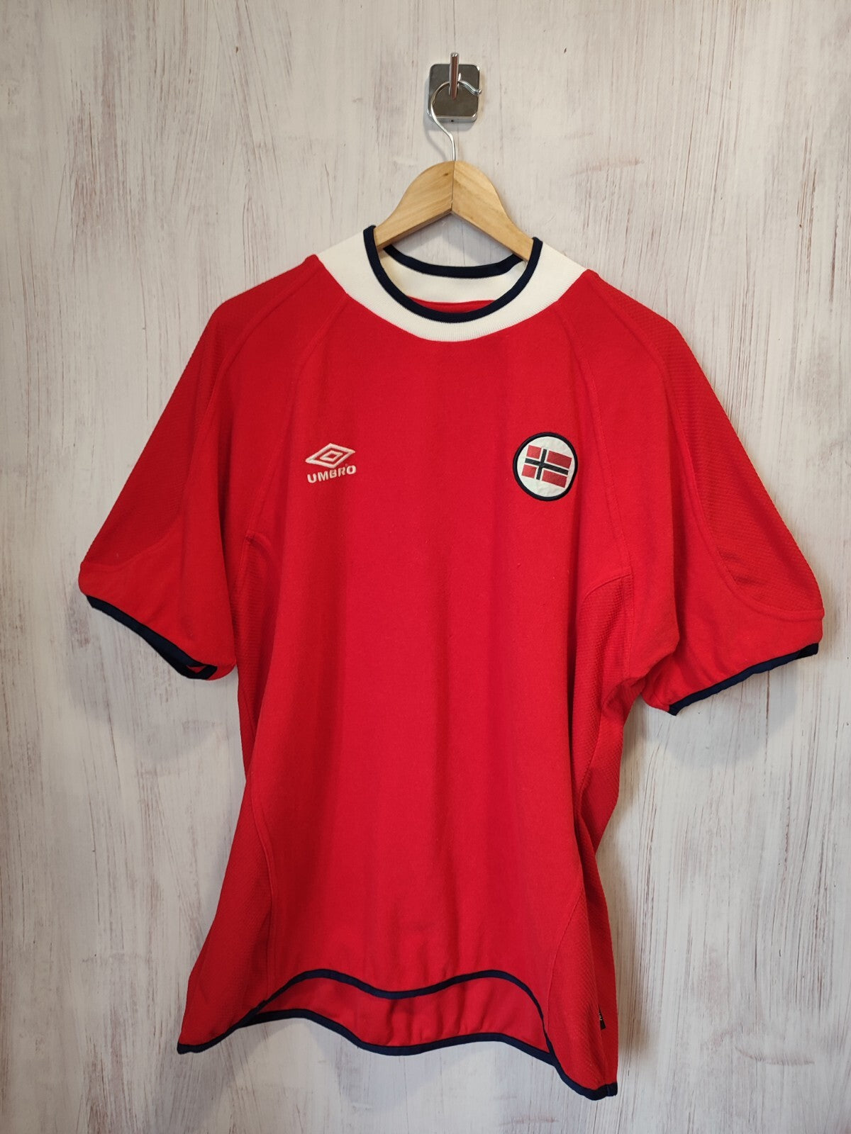 Norway 2000 2001 home Size XL Umbro shirt jersey soccer football trikot kit tee