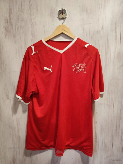 Switzerland 2008 2009 2010 home Sz L Puma soccer shirt jersey football kit Swiss
