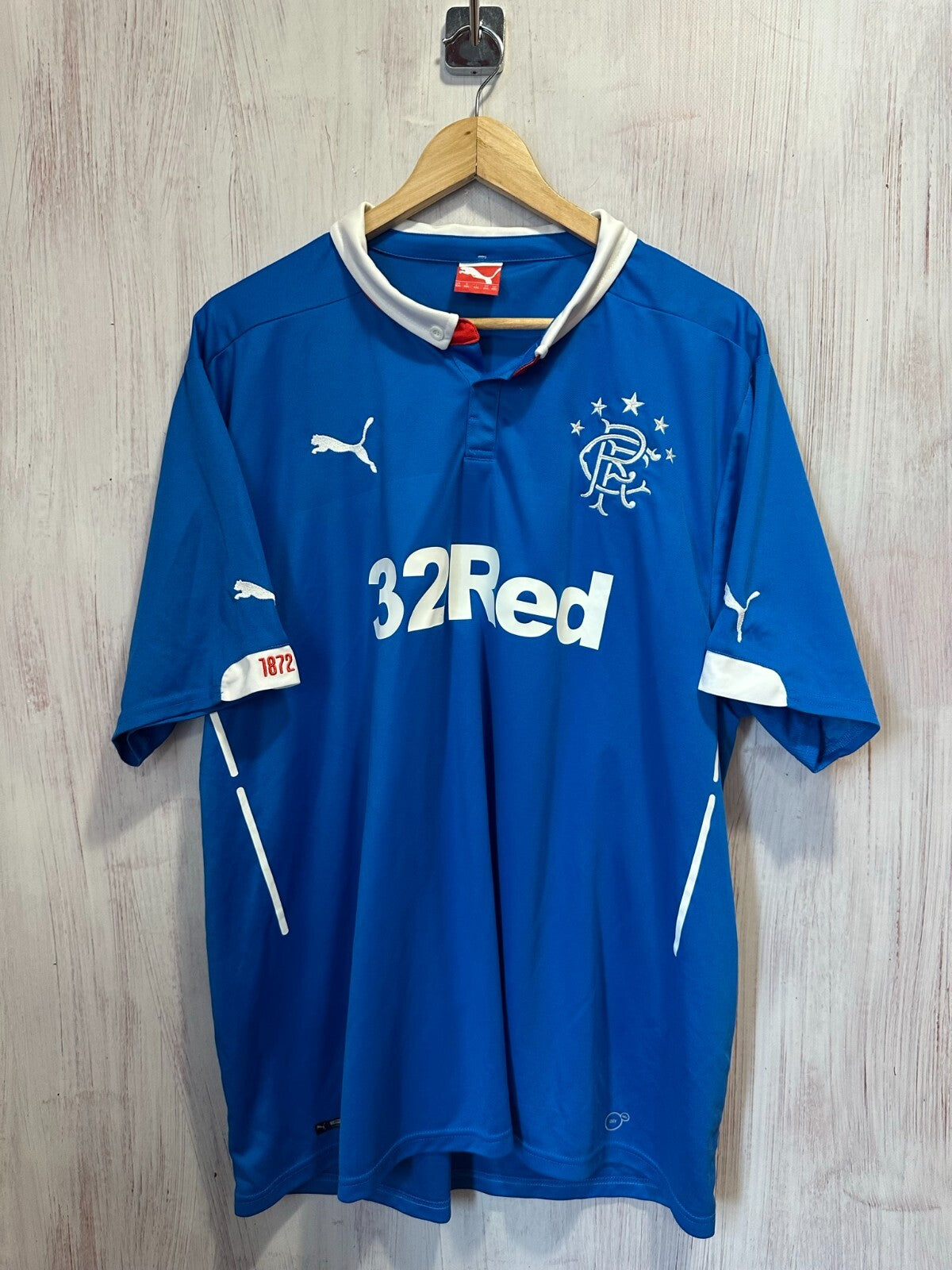 Glasgow Rangers 2015 2016 home Sz 2XL Puma football shirt jersey soccer kit XXL