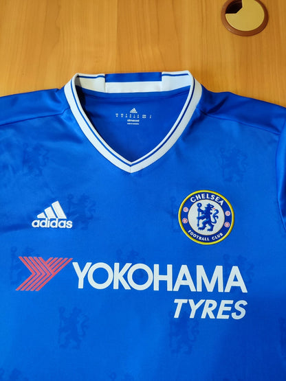 Chelsea London 2016 2017 home Sz M Adidas shirt jersey football kit L/S Fabregas
