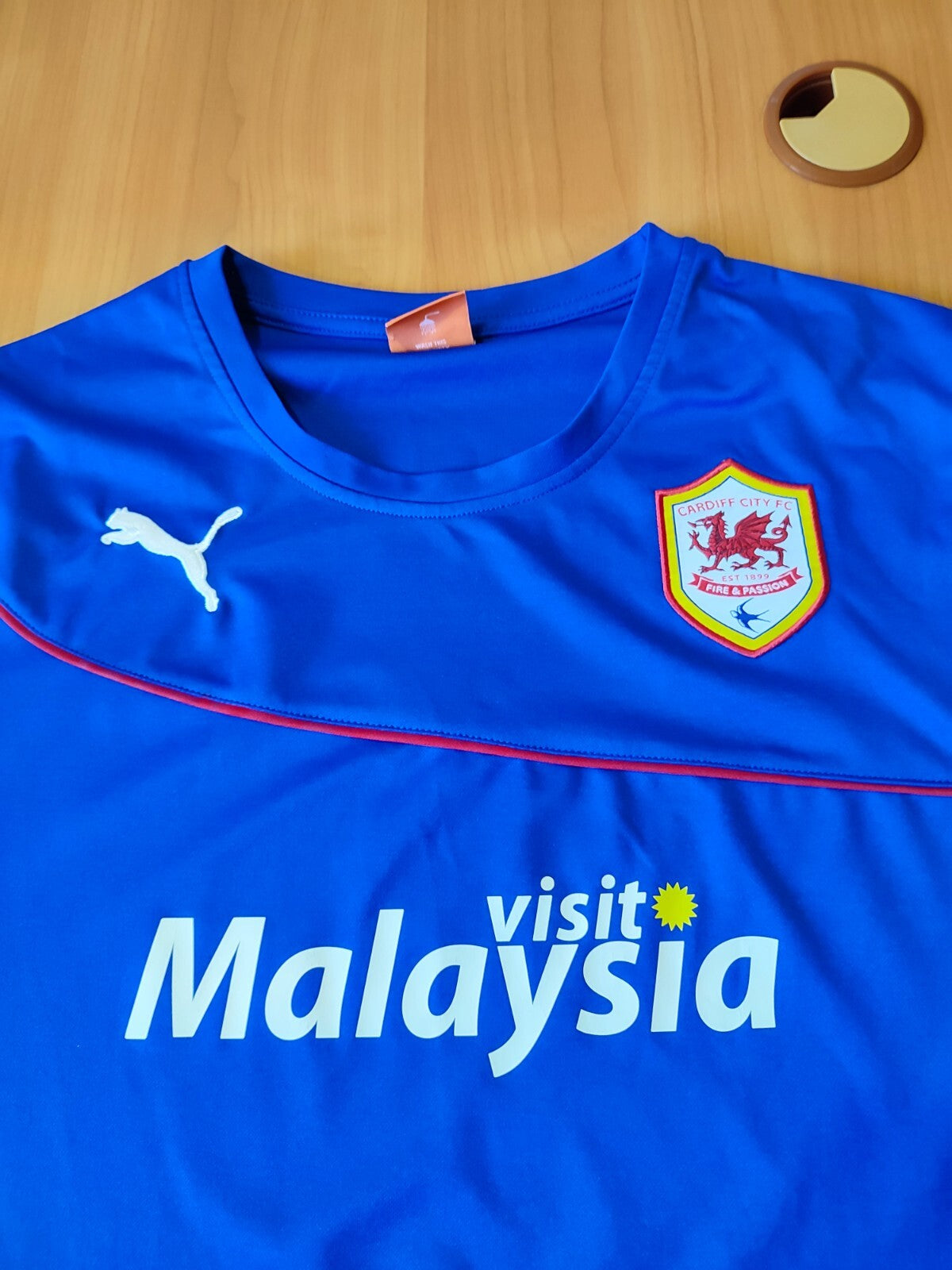 FC Cardiff City 2013 2014 away Size XL football shirt jersey soccer kit maillot