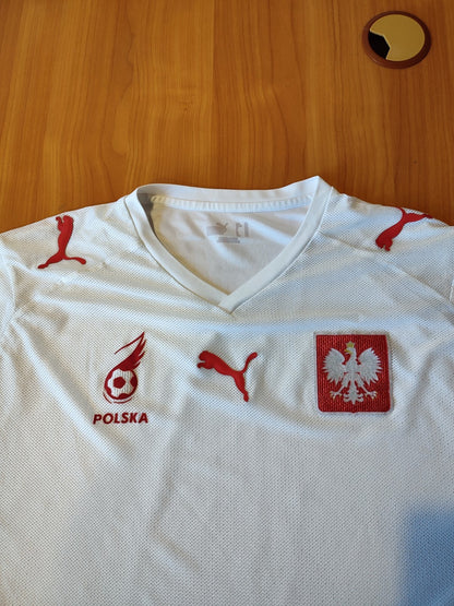 Poland 2007 2008 home Sz XL Puma soccer shirt jersey football kit trikot maillot