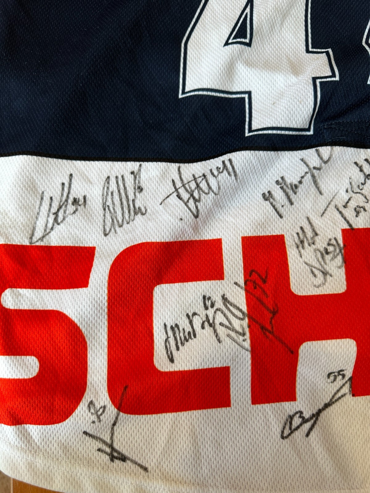 EHC Kloten Flyers #44 Bieber MATCH WORN? Sz XL Ice Hockey jersey shirt kit swiss