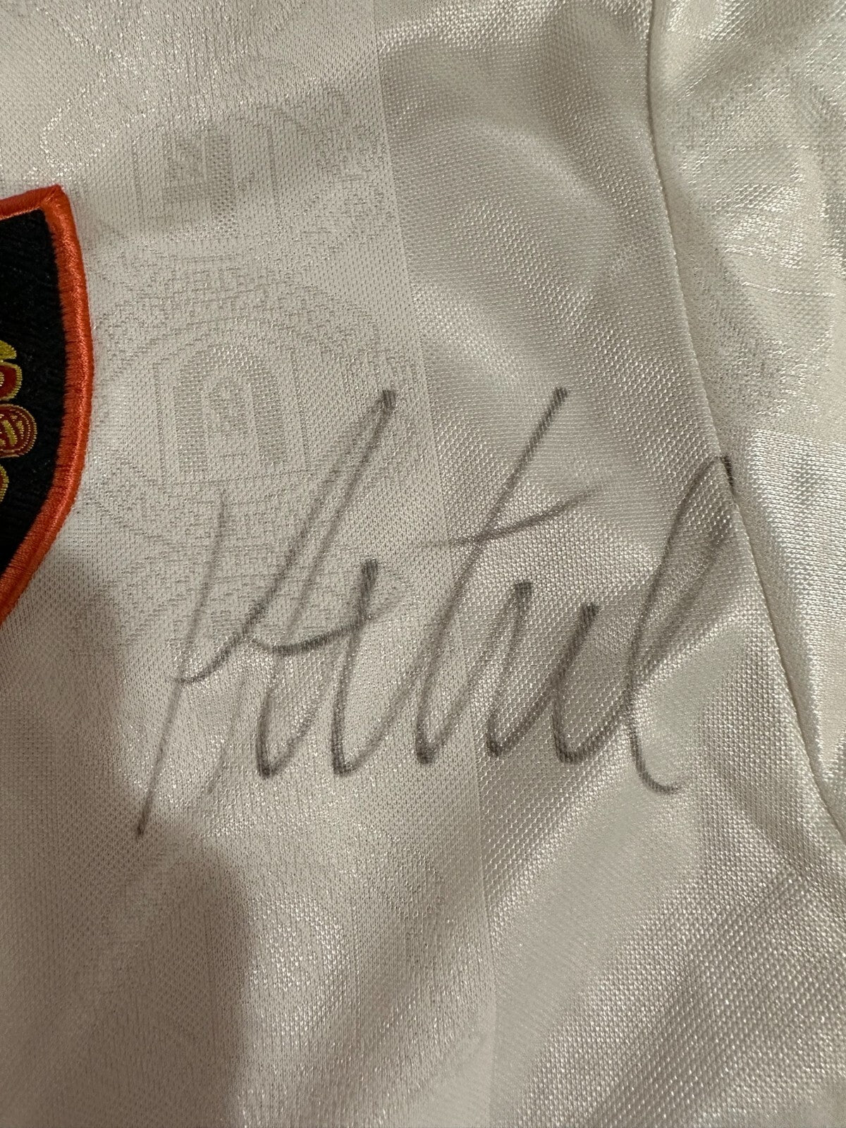SIGNED kids Manchester United 1998 1999 away shirt jersey kit soccer football