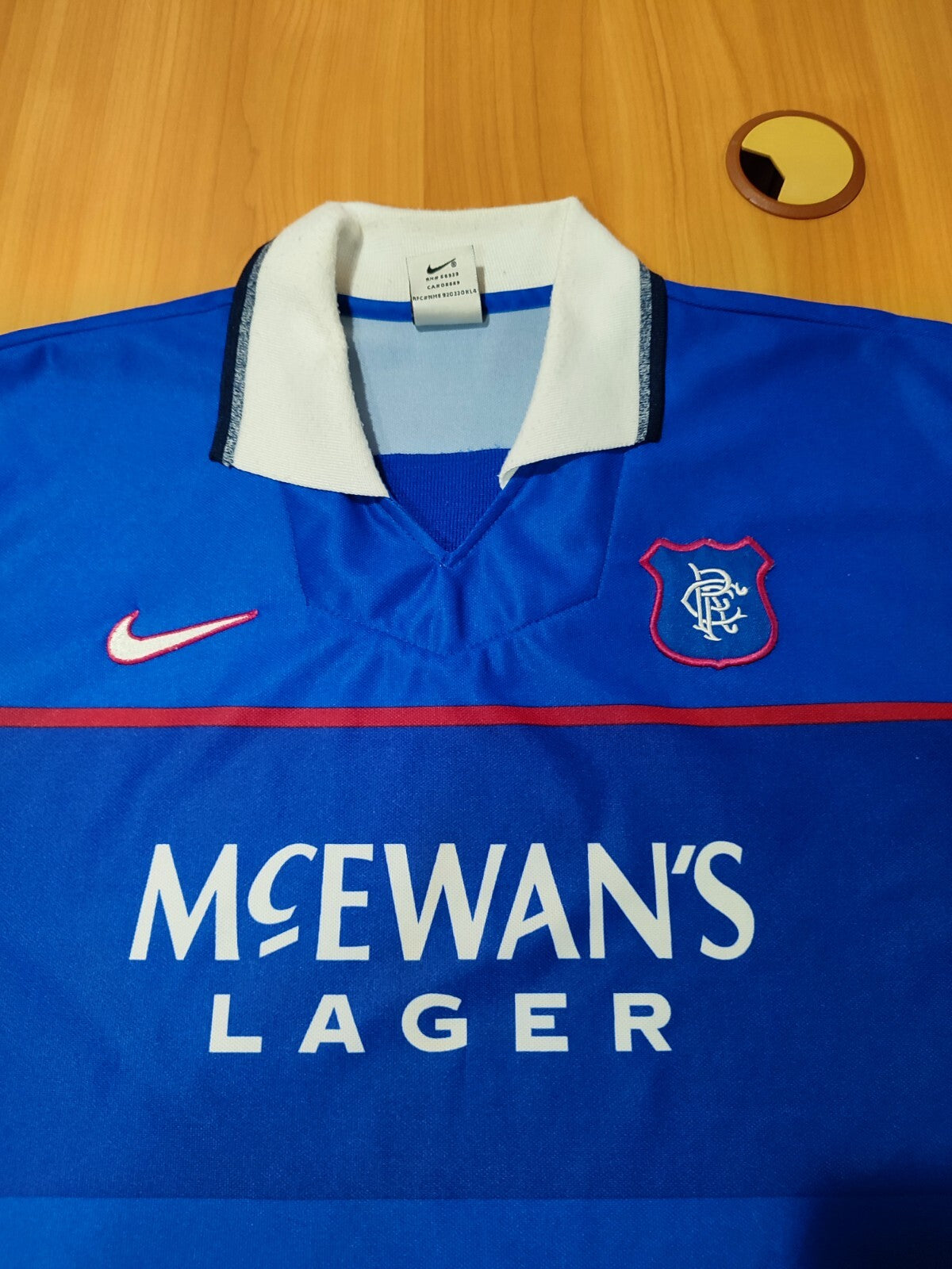 Glasgow Rangers 1997 1998 1999 home Size M football soccer shirt jersey kit Nike