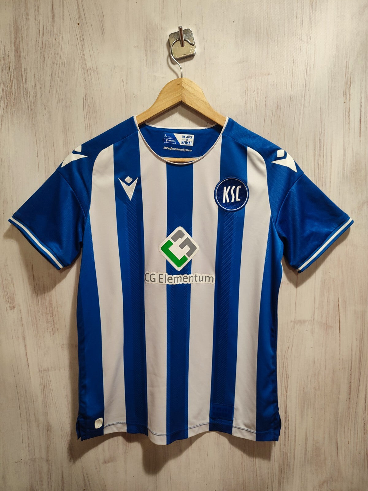 Karlsruher SC 2023 2024 home Size S KSC Macron jersey shirt football soccer kit