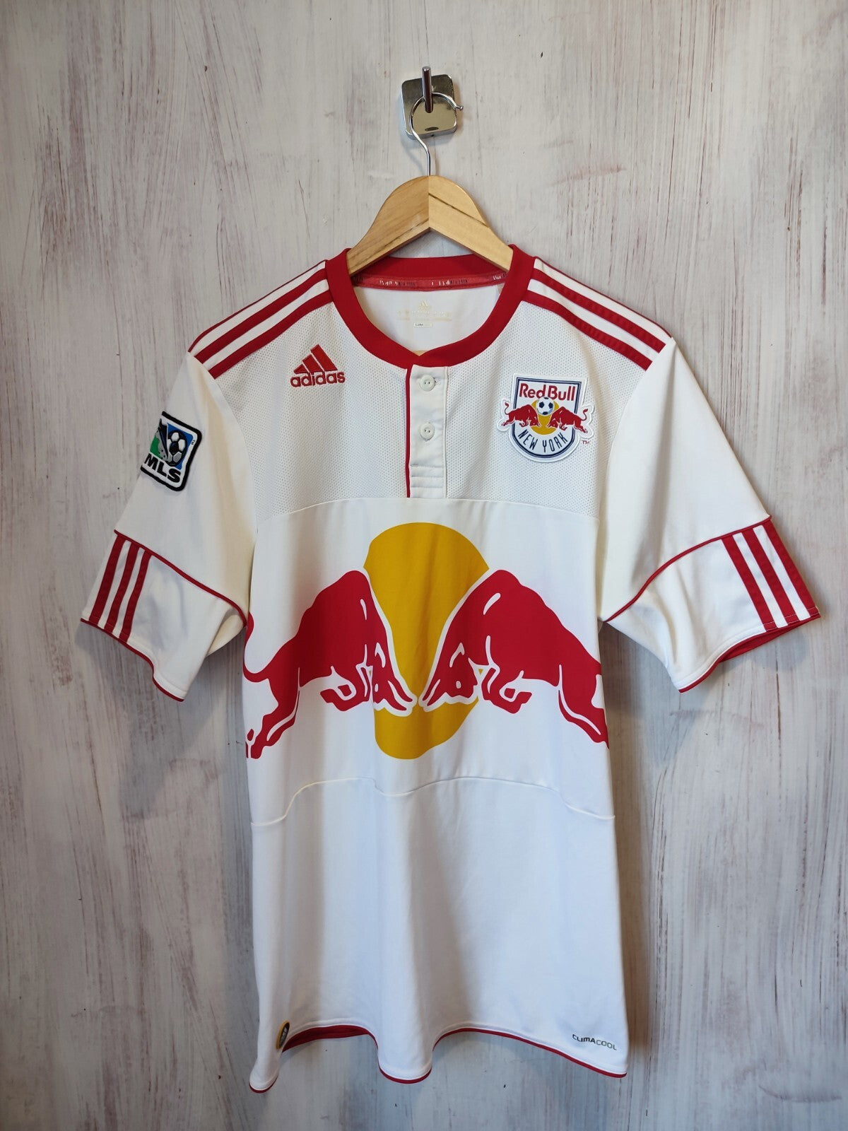 New York 2010 2011 home Size M soccer shirt football kit jersey Adidas Red Bull