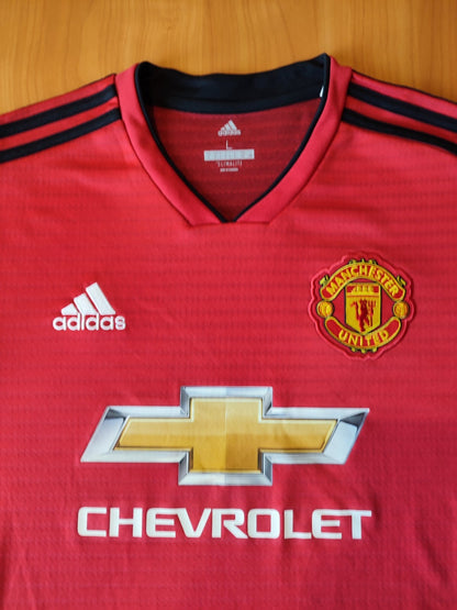 Manchester United 2018 2019 home Size L Adidas soccer shirt jersey football kit
