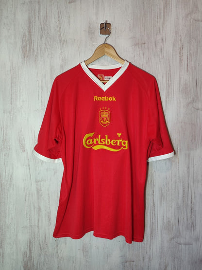 FC Liverpool 2001 2002 2003 home Size XL football shirt jersey soccer kit Reebok