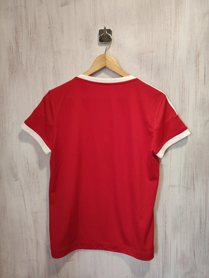 women's Manchester United 2015 2016 home Sz L Adidas shirt jersey soccer kit tee