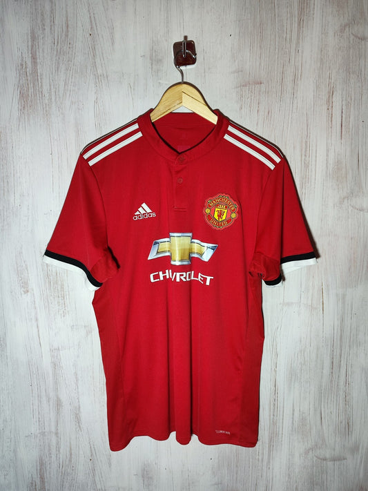 Manchester United 2017 2018 home Size M Adidas soccer shirt jersey football kit