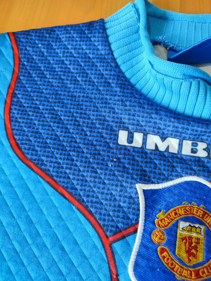 YOUTH Manchester United 1995 1996 goalkeeper Size Y kit shirt jersey football GK