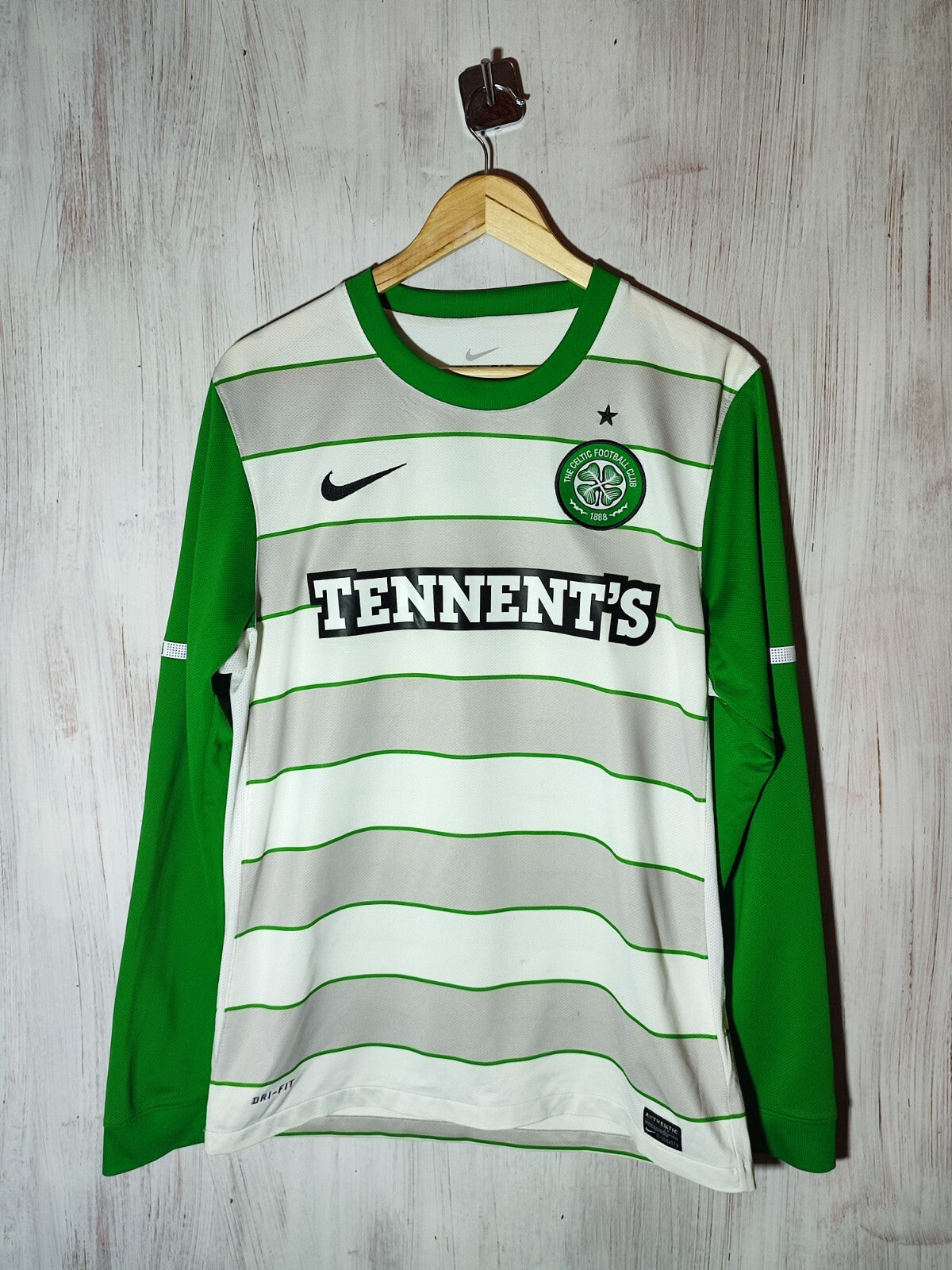 FC Celtic 2011 2012 away Sz M football shirt soccer jersey Nike tee kit tee L/S