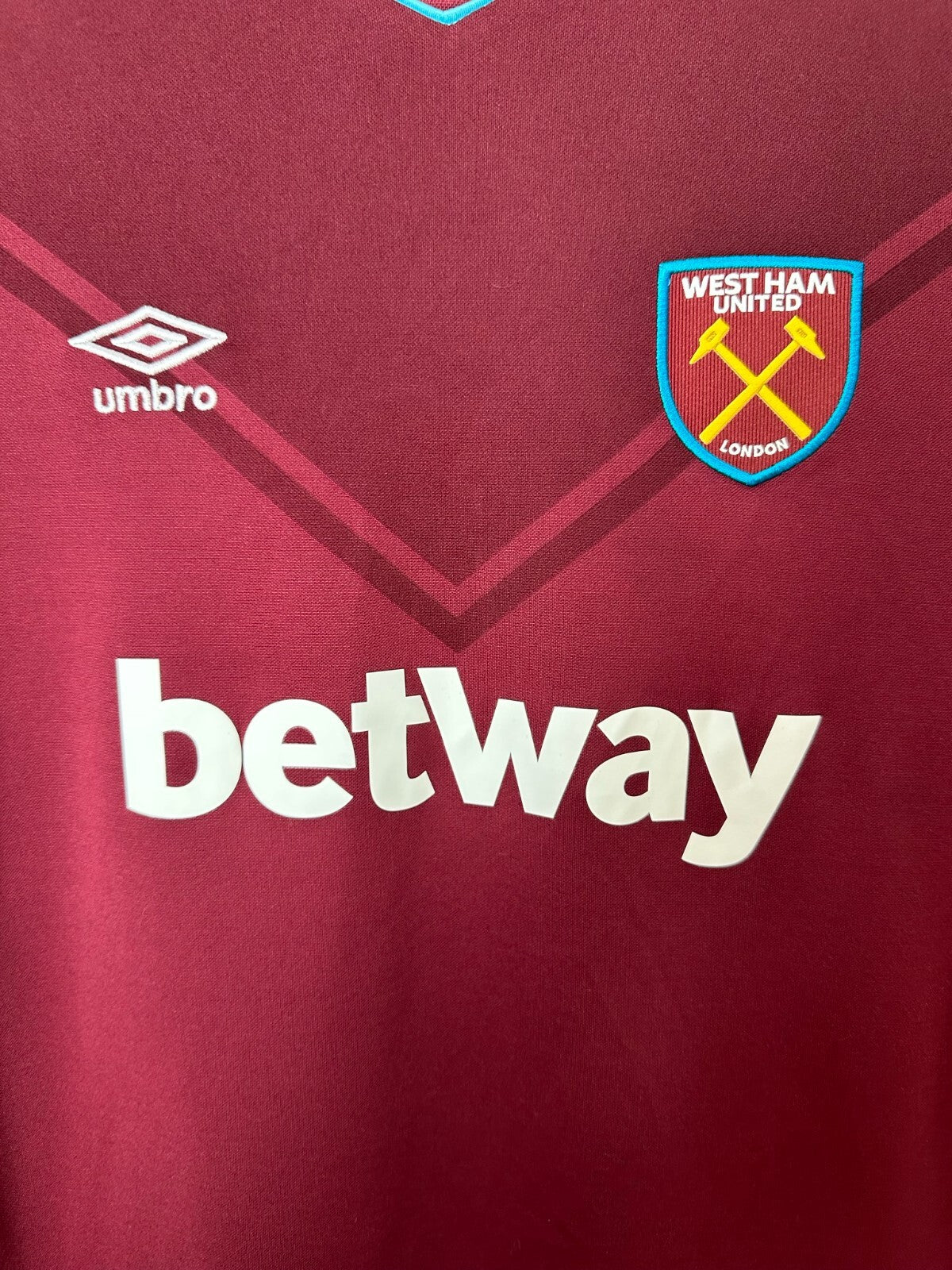 women's West Ham United 2017 2018 home Size L Umbro football shirt jersey soccer