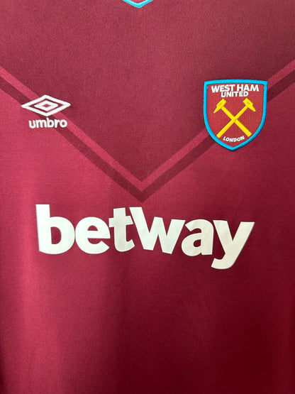 women's West Ham United 2017 2018 home Size L Umbro football shirt jersey soccer