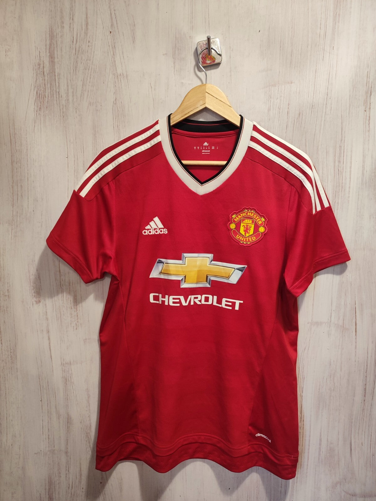 Manchester United 2015 2016 home Size M Adidas soccer shirt jersey football kit