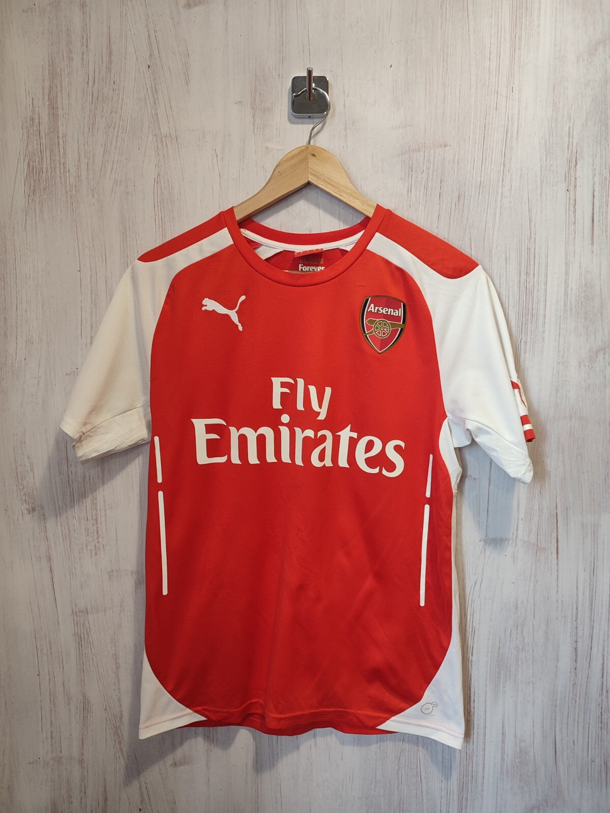 Arsenal London 2014 2015 home Sz S Puma shirt football jersey soccer maillot kit