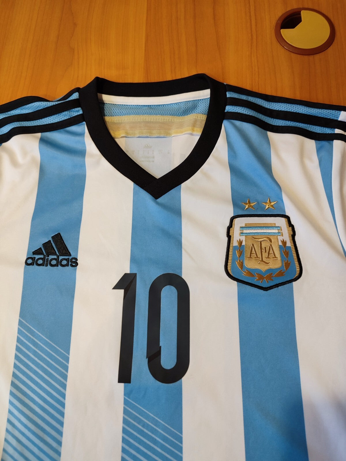 Argentina 2013 2014 home Sz S Adidas shirt jersey kit soccer football tee Messi