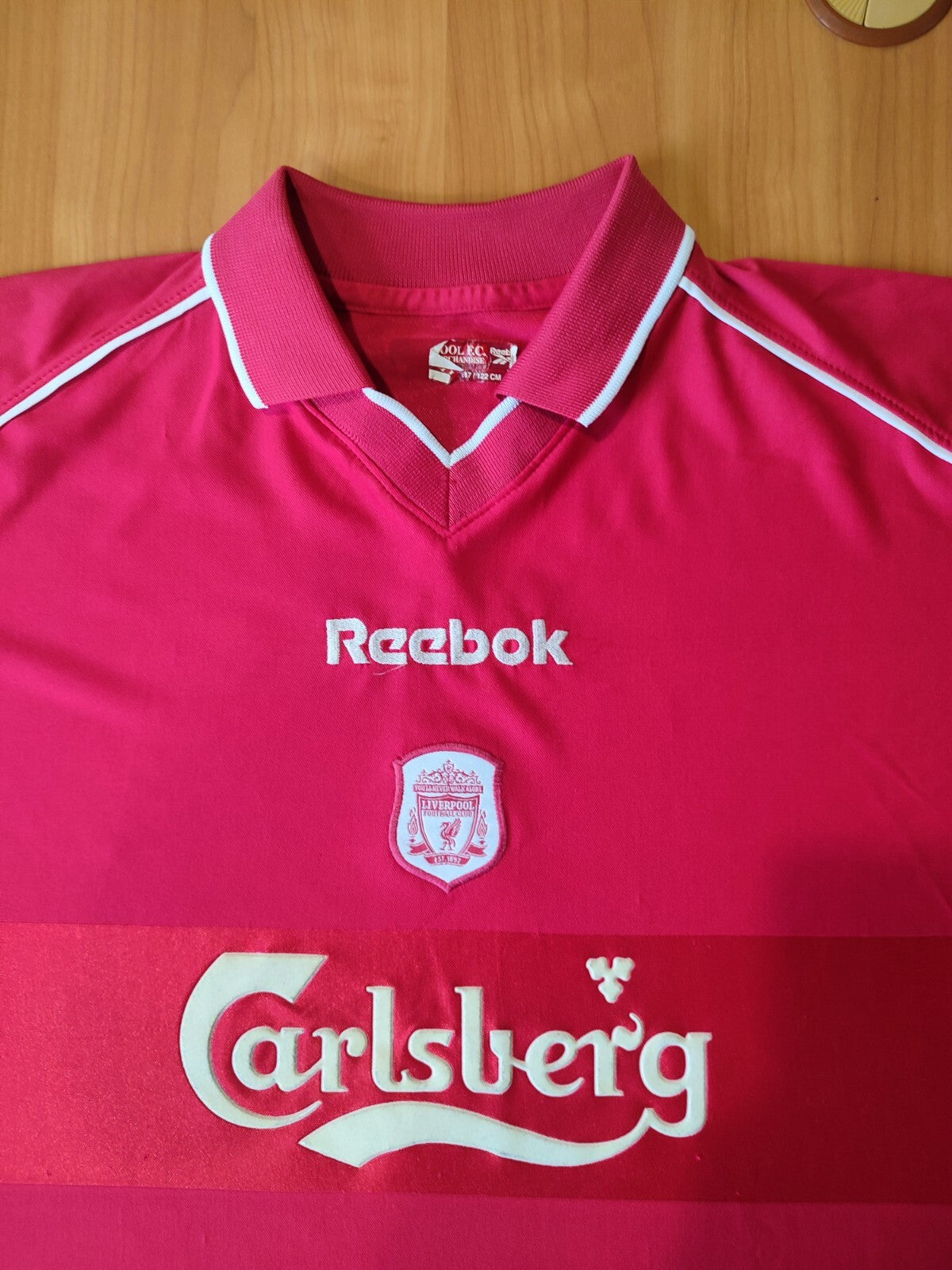 FC Liverpool 2000 2001 2002 home 2XL Reebok shirt soccer jersey kit football XXL